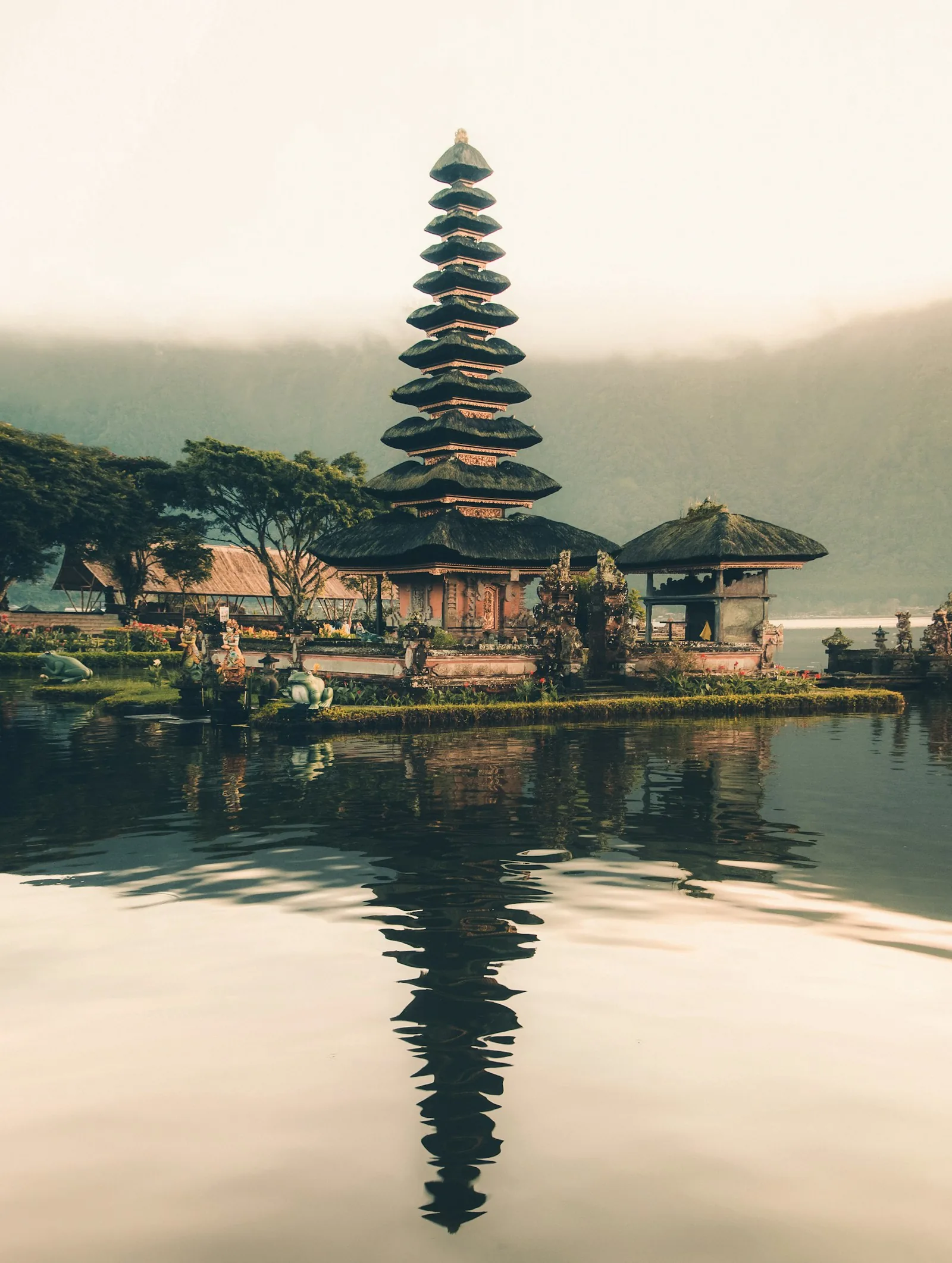 Ulun Danu temple Bali at sunrise — gateway for Australian travellers